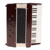 Seawoo Dselvgvu Miniature Accordion with Case Mini Musical Instrument Replica Collectible Miniature Dollhouse Model Home Decoration (Red, 4.06"x3.53"x1.56")
