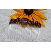 Red Tiger's Eye Stone Hair Comb