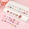 Abeillo 50Pcs Butterfly Nail Charms, 3D Butterfly Nail Art Charms, Butterfly Nail Charms for Nail Art Decoration, for Women Girls DIY Manicure (Random Style)
