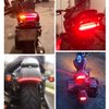 LivTee Universal 8" Flexible LED Light Strip with Tail Brake Stop Turn Signal Lights All-in-one for Motorcycle Scooter Quad Cruiser Off Road, Red/Amber