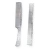 Dolmifapro 2 Pcs Metal Comb, Fine Tooth Metal Comb, Metal Comb for Man, Stainless Steel Comb Set, Professional Barber Comb Hair Cutting for Hair Stylist, Heat Resistant, Relief Cross Star