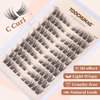 TOOCHUNAG Lash Clusters 8-16 Natural Eyelash Clusters 100pcs C Curl Wispy Individual Lashes Left&Right DIY Lash Extension Thin Band Cluster Eyelashes Extensions