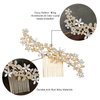Bridal Wedding Hair Pins Gold Crystal Pearl Hair Pins Clips Headpiece Vintage Wedding Hair Accessories for Brides Bridesmaids Women Girls (Gold-Hair Pins)