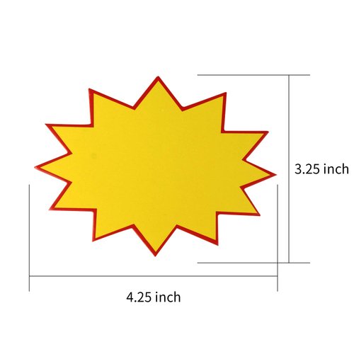 200Pcs Blank Star Retail Sale Signs Sales Price Label Tags for Real Estate and Garage Sales, Fundraising, Stores, Commerce by HRLORKC