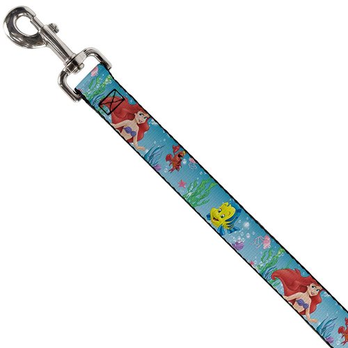 Dog Leash Ariel Sebastian Flounder Scene2 6 Feet Long 1.0 Inch Wide