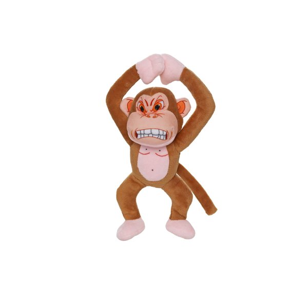MIGHTY- Angry Animal Monkey - Squeaker-Multiple Layers. Made Durable, Strong & Tough. Interactive Play Dog Toy (Tug, Toss & Fetch). Machine Washable & It Floats. (Junior)