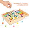 Wooden Sudoku Puzzles Board Game with Drawer (Colorful) - Math Brain Teaser Toys Educational Desktop Game Train Logical Thinking Ability