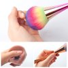 SILPECWEE 2 Pcs Nail Brushes Remove Dust Powder For Acrylic Nails Makeup Brushes Manicure Brush Clean Up Tools Nail Art Brush Set