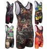 KO Sports Gear - Unisex Wrestling Singlet (Woods Camo, Youth Small)