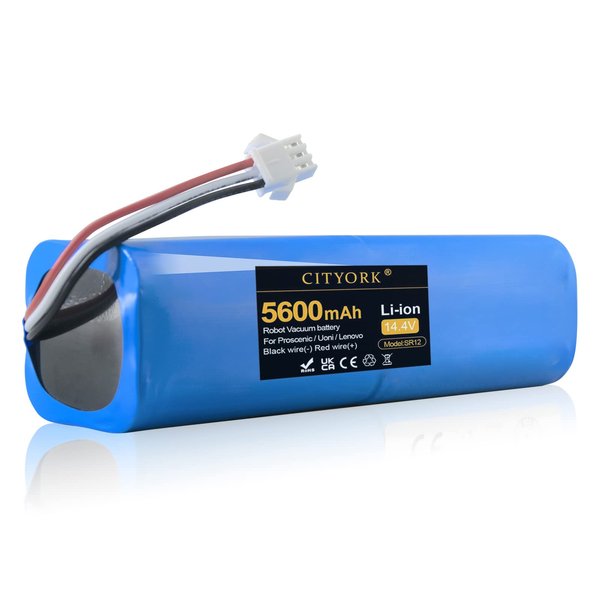 CTYORK Li-ion 14.4V 5600mAh Cleaner Battery, Replacment Battery for Proscenic Robot Vacuum Cleaner M7PRO M7MAX M8PRO Cleaner M7 Max M8 Pro, Lydsto R1, Uoni V980 Max
