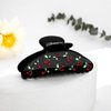 FAUTHENTICUTE Black Acrylic Hair Clips Claws For Women Rhinestone Red Cherry Thick Hair Hair clips