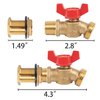Hourleey Brass Rain Barrel Quarter, Rain Barrel Spigot Kit 1/2 inch, Rain Barrel Quarter Turn Ball Valve Spigot with Bulkhead Fitting
