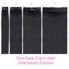 Clip in Hair Extensions Real Human Hair Black Women 20 INCH Natural Black Hair Extensions Straight Clip Ins Seamless Clip in Hair Extensions 8pcs with 18 Clips 120g