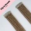 Kyriena Clip in Dreadlock Hair Extensions, 6PCS Clip in Dreads Hair Extensions Baby Braids, 24 Inch Synthetic Single Ended Dreadlocks Hairpieces