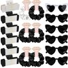 18pcs Bridesmaid Scrunchies Proposal Gifts 4.1inch square Hair Claws Bachelorette Claw Clip Matte Hair Clips heart sunglasses Girls Stuff Cute Hair Clips for Wedding Party Favors (18pcs White&Black)
