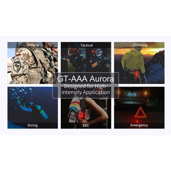Red Green Blue Signal Light Scuba Safety Diving Light Red Green Blue Multi Light Signal Light with AAA Battery IPX8 Waterproof