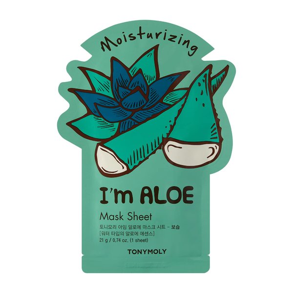 TONYMOLY I'm Real Moisturizing Aloe Mask Sheet, Pack of 1