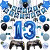 Vlipoeasn Video Game 13th Birthday Decorations for Boys Game on 13th Birthday Party Supplies Blue Gaming 13th Happy Birthday Banner (13th)