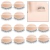 6 Pairs Replacement Eyelids For Mannequin Head Eyelids Realistic Eyelids Silicone Practice Eyelash Training Eyelids Removable Eyelids with Lashes for Lash Practice Eyelash Extensions