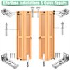 Bifold Door Hardware Repair Kit - 2 Pack Bi-fold Sliding Closet Door Hardware Kit for 7/8" to 1" Track, Folding Pocket Door Replacement Parts Set Include Top Bottom Pivots Bracket and Guide Wheel