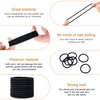 Aegero 100 Pieces Elastics Hair Ties for Thick Hair,No Damage Ponytail Holders Hair Elastic Band for Women, Men and Girls (4mm,Black)