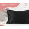 YANIBEST Silk Pillowcase for Hair and Skin - 22 Momme 600 Thread Count 100% Mulberry Silk Bed Pillowcase with Hidden Zipper, 1 Pack King Size Pillow Case Black