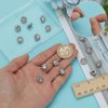 FINGERINSPIRE 16 PCS Rhinestone Brass Shank Buttons 11mm in Diameter Decorative Crystal Rhinestone Buttons Reusable Gunmetal Brass Flower Shape Embellishment for Sewing DIY Crafts Clothes Decoration