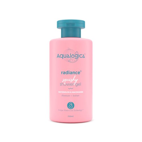 Aqualogica Body Wash Radiance+ Squishy Shower Gel with Watermelon & Niacinamide for Deeply Cleansed, Hydrated & Radiant Skin for Women & Men -For Dry, Oily & Sensitive Skin -250ml