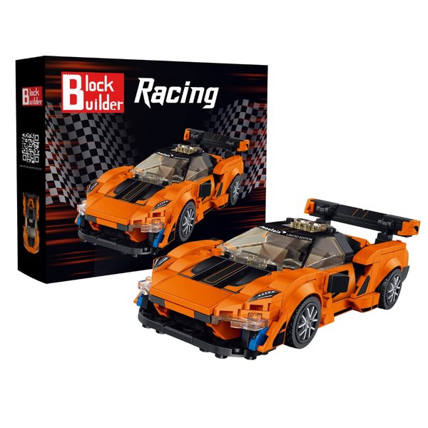 Block Builder McLaren Senna Racing Car Building Block Set (359 Pieces). Racing Car Building Blocks for Kids and Adults