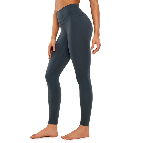 CRZ YOGA Women's Naked Feeling I Workout Leggings 28 Inches - High Waisted Full-Length Yoga Pants Melanite Medium