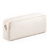 DOBMIT Big Capacity Pencil Case, Pure Color Pen Pouch with Zipper Stationary Storage Bag for Adult Students Officers, Cream White