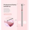 MelodySusie Ball Shape Cuticle Clean Nail Drill Bit 3/32'', Professional Safety Carbide Diamond Nail Bit Nail Cleaner for Cuticle Dead Skin Nail Prepare, Two Way Rotate, Manicure Nail Salon Supplies