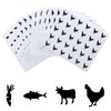 OLYCRAFT 2400pcs 4 Styles Black Meal Stickers 0.4 inch Food Choice Sticker Place Card Stickers Carrot/Chicken/Cow/Fish Wedding Meal Indicator Stickers Meal Stickers for Place Cards Party Supplies