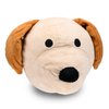 MYBALLDOG Low to MILD Chewers 2 in 1 Dog Puzzle Toys Stuffed Plush Puppy Toys, Crinkle & Squeak Dog Toy Ball for Dog Anxiety Relief, Big Dog Toys 3.5" Ball, Puppy Chew Toys (Labrador)
