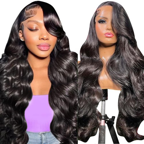 HOT STAR 250% Density 30 Inch Lace Front Wigs Human Hair Pre Plucked Glueless 13x6 Body Wave Human Hair Wigs for Black Women HD Lace Frontal Wigs Human Hair with Natural Hairline