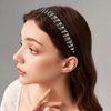 ANBALA Beaded Headbands for Women Girls Crystal Dressy Headbands Rhinestone Headband for Women Diamond Thin Headbands for Girls Hair Bling Sparkly Headband for Women (Black Silver Gold)