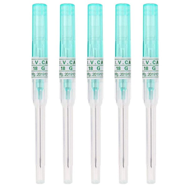 Piercing Needles,New Star Tattoo 5PCS 18G Piercing Needle IV Needles with Catheter Sterile Needle 18 Gauge