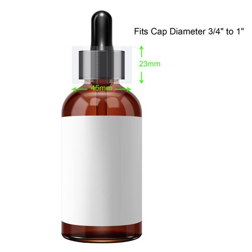 Shrink Bands,45x23mm 600Pcs Clear Perforated Heat Shrink Wrap Sealer for Bottles, Jars, Lip Gloss Tubes Fits Cap Diameter 3/4 to 1 Inch, 2 Mil Shrink Wrap Bands