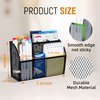 DALTACK Magnetic Pencil Holder Magnetic Shelf for the Whiteboard 3-Grid Mesh Magnetic Pen Holder for Refrigerator Magnetic Organizer Locker Accessories Organizer for Home, School and Office, Black