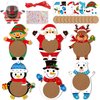 166pcs Christmas Coaster Craft Kit 12 Set Winter Foam Craft for Kids DIY Santa Claus Reindeer Elf Snowman Table Cup Mats Xmas Holiday Party Decor Supplies Favors for Gift Home Classroom Activities