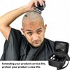 ANKHOH Case Compatible with Skull Shaver Electric Pitbull Pro Razor, Hard Travel Rotary Men Head Shavers Beard Trimmer Storage Bag with Zipper Mesh Pocket for Mustache Grooming Kit,Black-Only Box