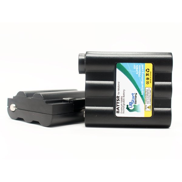 2 Pack - Replacement for Midland GXT-795 Battery - Compatible with Midland BATT-5R Two-Way Radio Battery (700mAh 6V NI-MH)