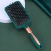 Reazana Detangling Brush Anti-Static Massage Hair Brushes with Silicone Cushion Base Nylon Bristle Pins Blow Drying Detangler Hairbrush for Men and Women of All Wet Dry Hair Types Styling (Rectangle)