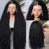 Deep Wave Lace Front Wigs Human Hair Wigs for Black Women 13x4 HD Lace Front Wigs Human Hair Pre Plucked Wet and Wavy Human Hair Wig 13x4 Lace Front Wigs Human Hair 26 Inch 180% Density Black Wig