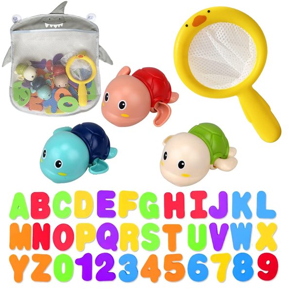 Bath Toys for Toddlers 1-3 - Mold Free Bath Toys Baby Pool Toys Toddler Age 1-2-4 Bath Toys for Infants 6-12 Months 1 2 3 4 Year Old Girl Boys Gifts Wind-Up Bathtub Toys for Baby Water Tub Toys