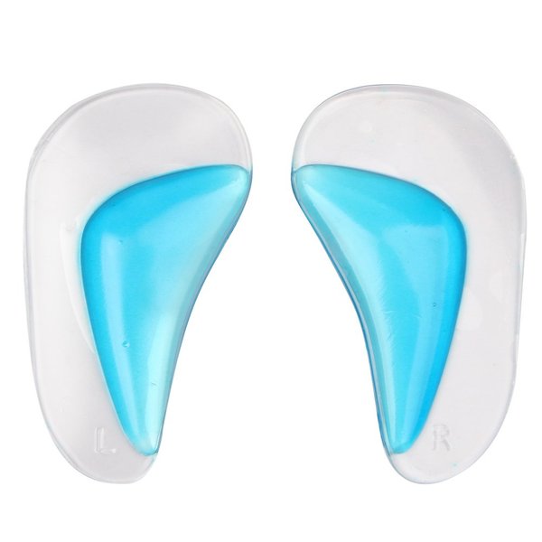 Arch Support Insoles Pu Gel Foot Massage Flat Feet Insoles 1 Pair (2 Cushion Pads) Blue