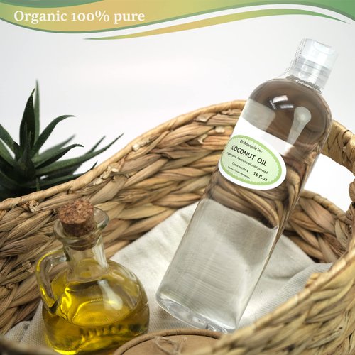 Dr Adorable - 16 oz - Fractionated Coconut Oil - 100% Pure Natural Organic Moisturizing For Face Skin & Hair