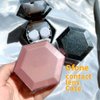 ofone Contact Lens Case, Hexagon Sparkles Contact Lenses Cases with Mirror Remover Tool Tweezers Solution Bottle Portable Contacts Storage Container for Women (Pink)