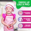 FUNERICA Cutting Play Food Fruits and Vegetables and Accessories Sets for Kids Toy Kitchen (Cookware +Polka-dot Apron +Container)