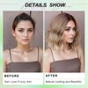 NOSTALGIA Short Ombre Blonde Wigs 14 Inch Wavy Curly Bob Wig Shoulder Length Middle Part Wigs Natural Looking Synthetic Blonde Hair Wigs for Women Daily Party Use
